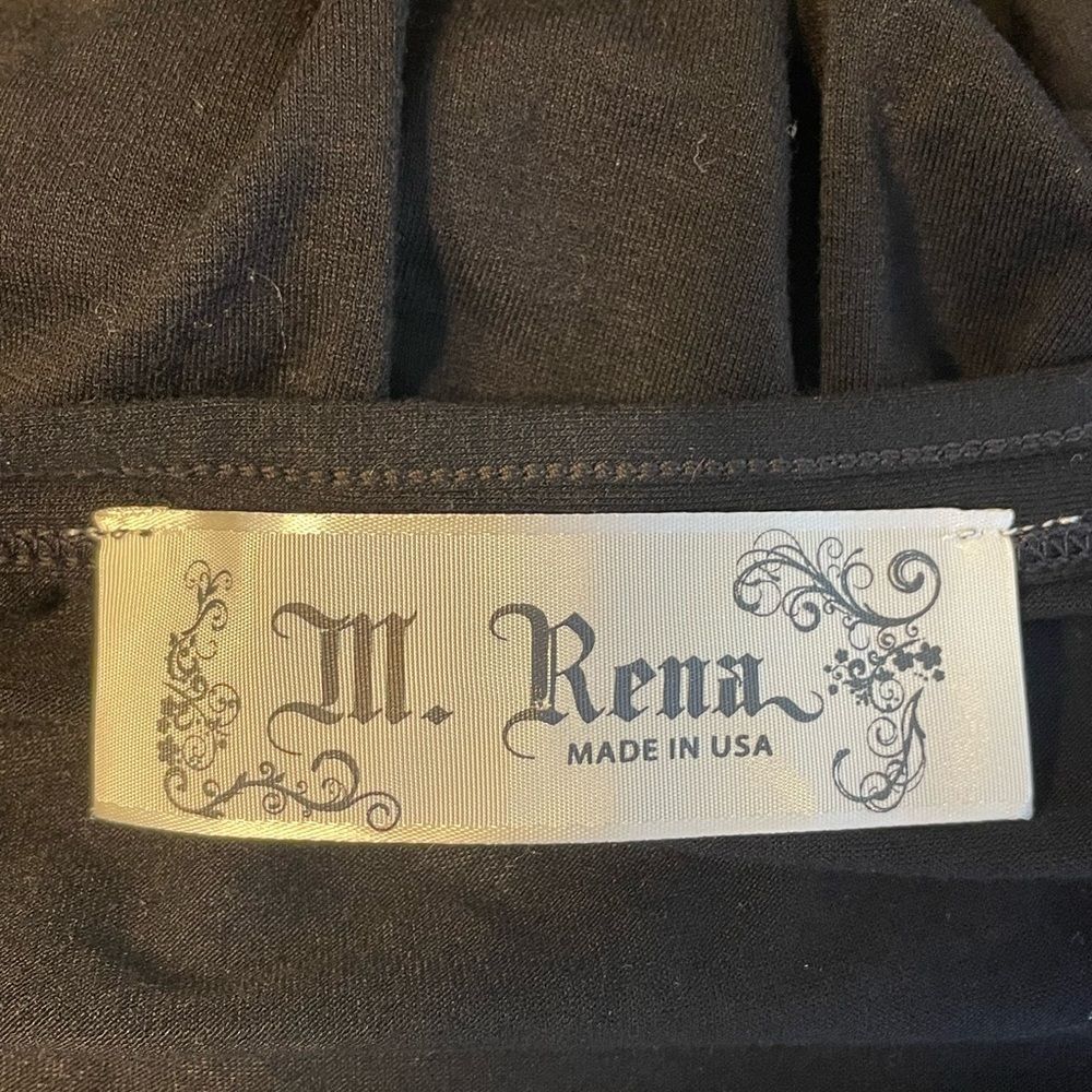 M. RENA Black High/Low Tunic Top Small - Picture 6 of 8